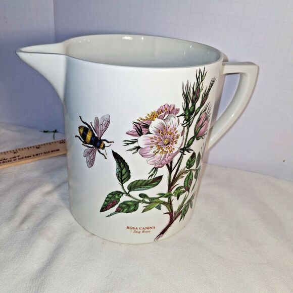 Portmeirion Botanic Garden England Dog Rose Floral Pitcher Jug 1972 Britian. - Picture 1 of 10
